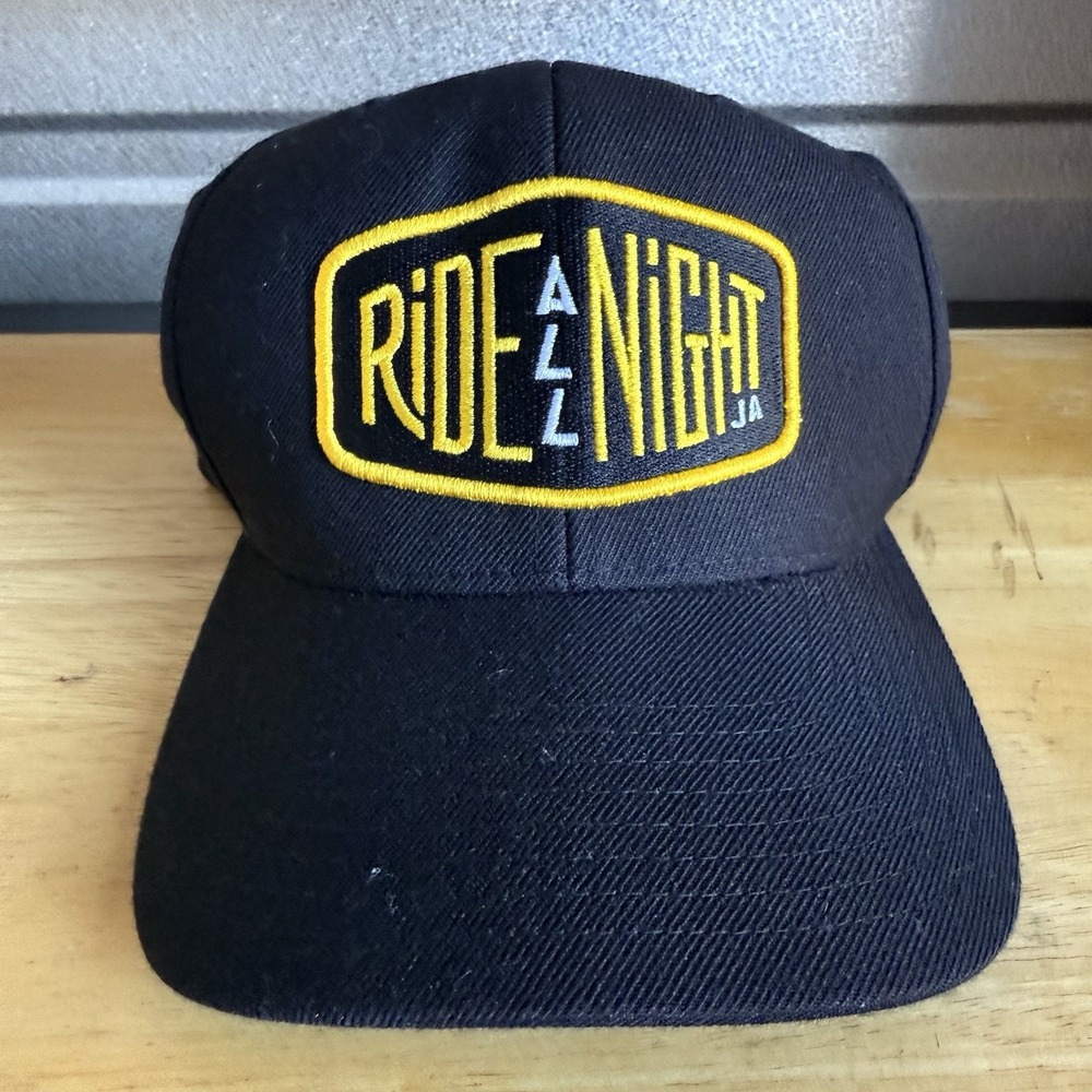 Jason Aldean Ride All Night Tour 2019 Trucker Hat Snap One Size Black Yellow